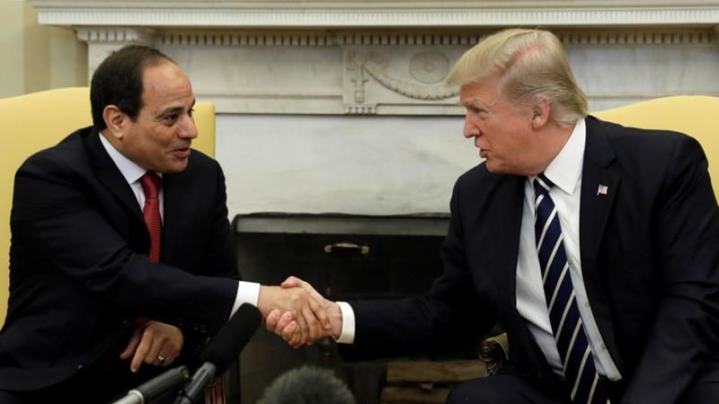 Abdul Fattah al Sisi y Donald Trump