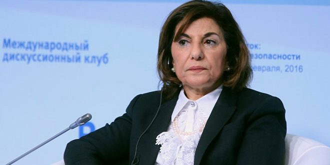 La asesora especial de la Presidencia de Siria, Bouzeina Shaaban