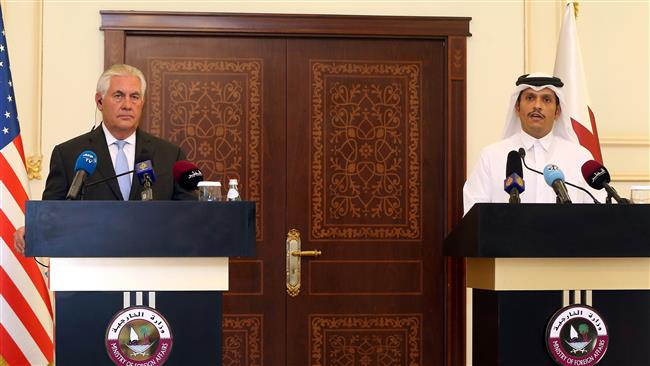 Rex Tillerson y Mohammed bin Abdurrahman al Thani