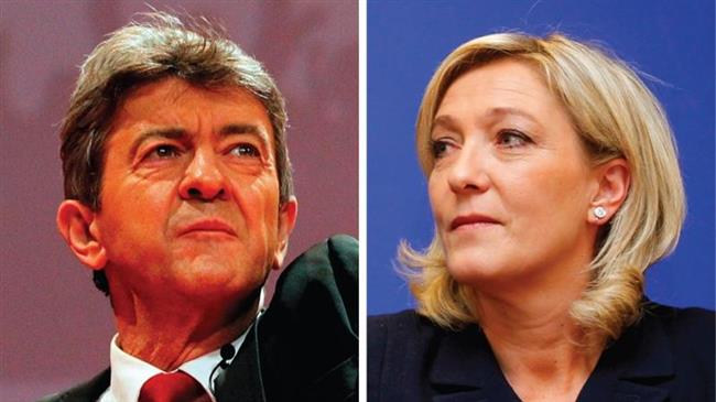 Jean-Luc Mélenchon y Marine Le Pen