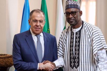 Serguei Lavrov y Abdoulaye Diop
