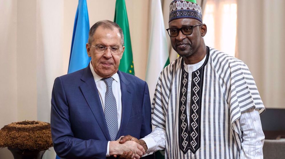Serguei Lavrov y Abdoulaye Diop