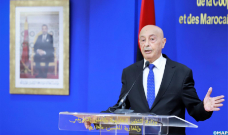 El presidente de la Cámara de Representantes de Libia, Aguila Saleh