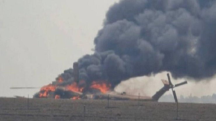 Helicóptero israelí destruido