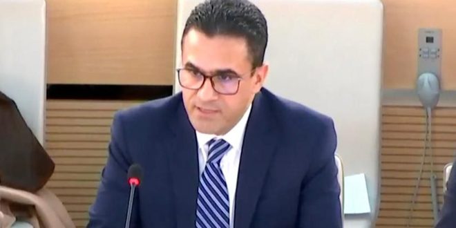 El representante permanente de Siria ante las Naciones Unidas en Ginebra, Haidar Ali Ahmed