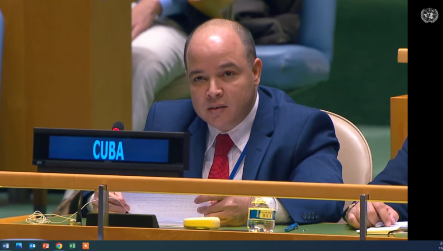 El representante permanente alterno del país caribeño ante el organismo, Yusnier Romero