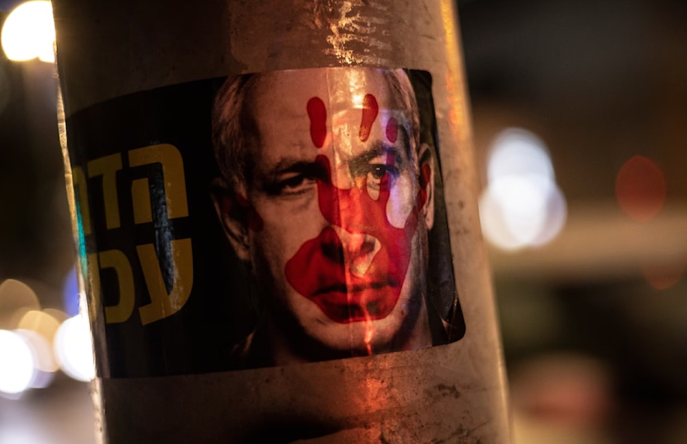 cartel-netanyahu-pintura-rojo