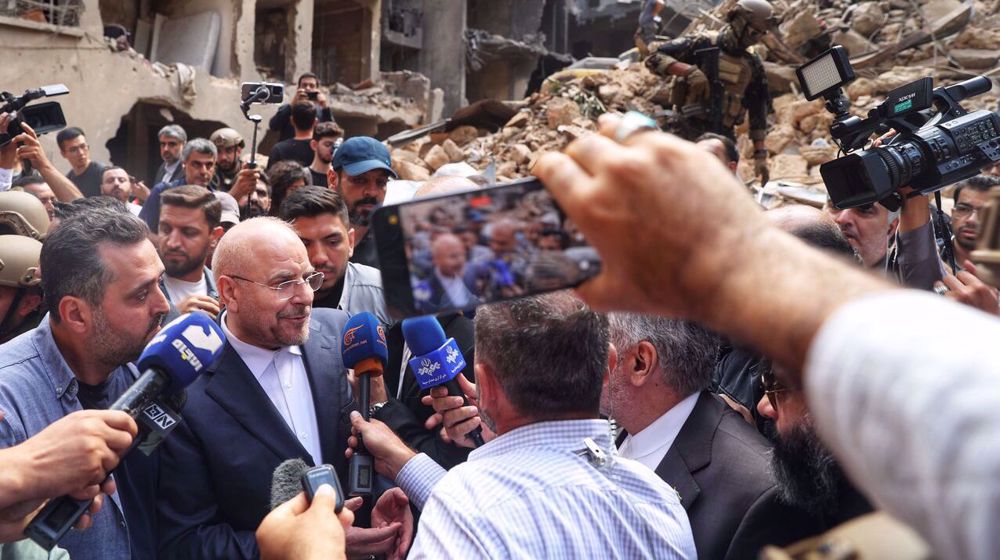 Qalibaf visita Dahiyeh en Beirut