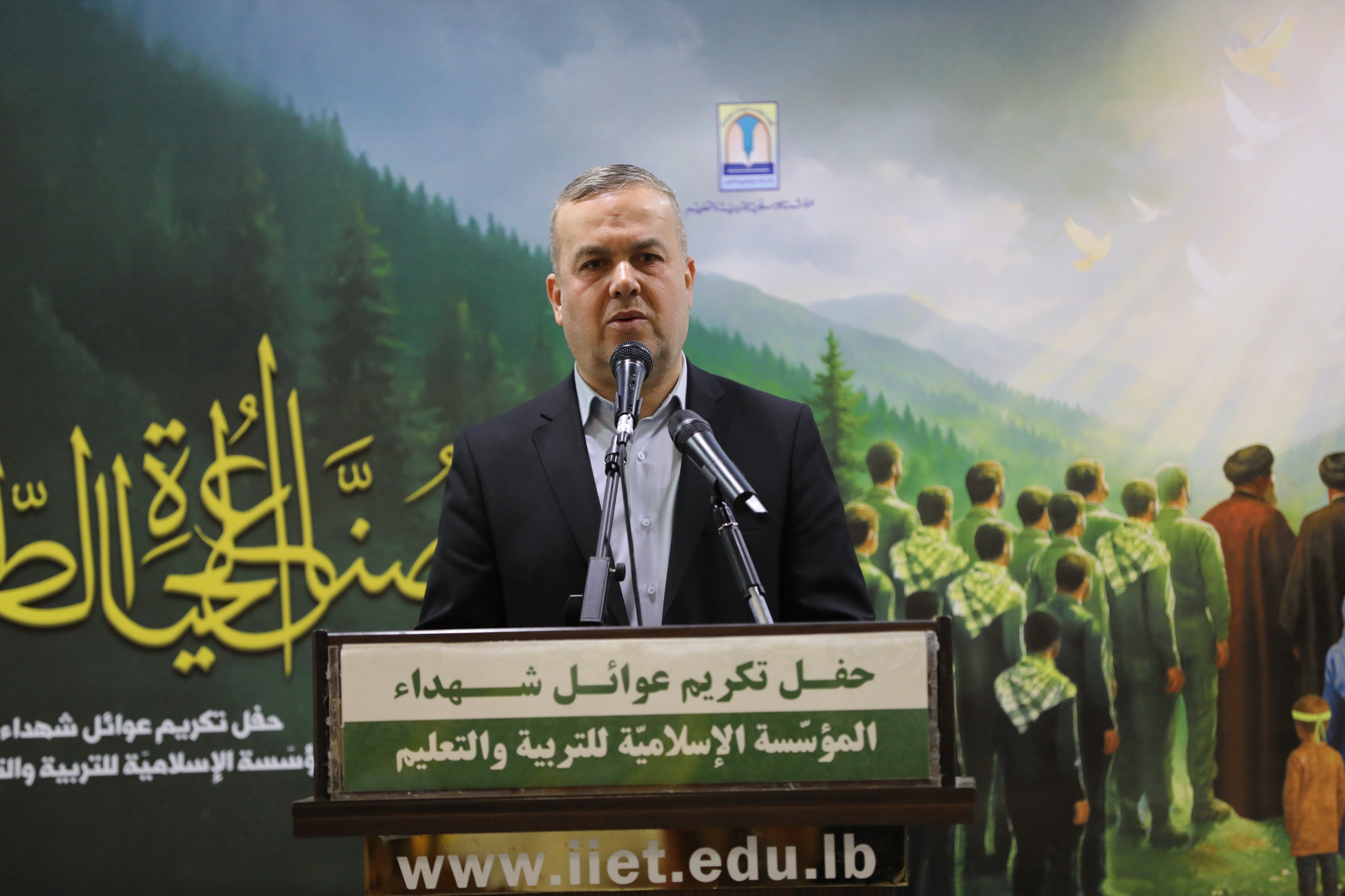 El diputado de Hezbolá, Hasan Fadlalá, en una ceremonia local en la ciudad sureña de Zawtar Al-Sharqiya (sábado 31 de mayo de 2025)