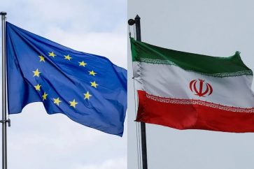 Banderas de Irán y Europa