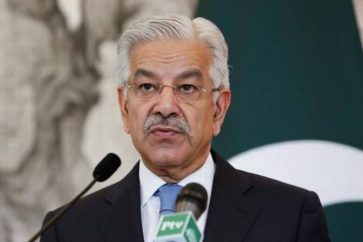 El ministro de Defensa de Pakistán, Khawaja Asif