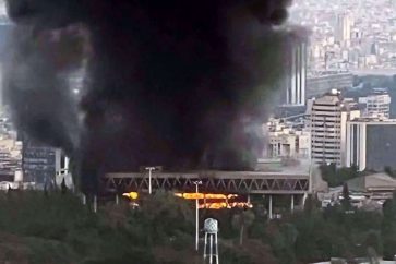 Ataque al edificio de la IRIB por "Israel"