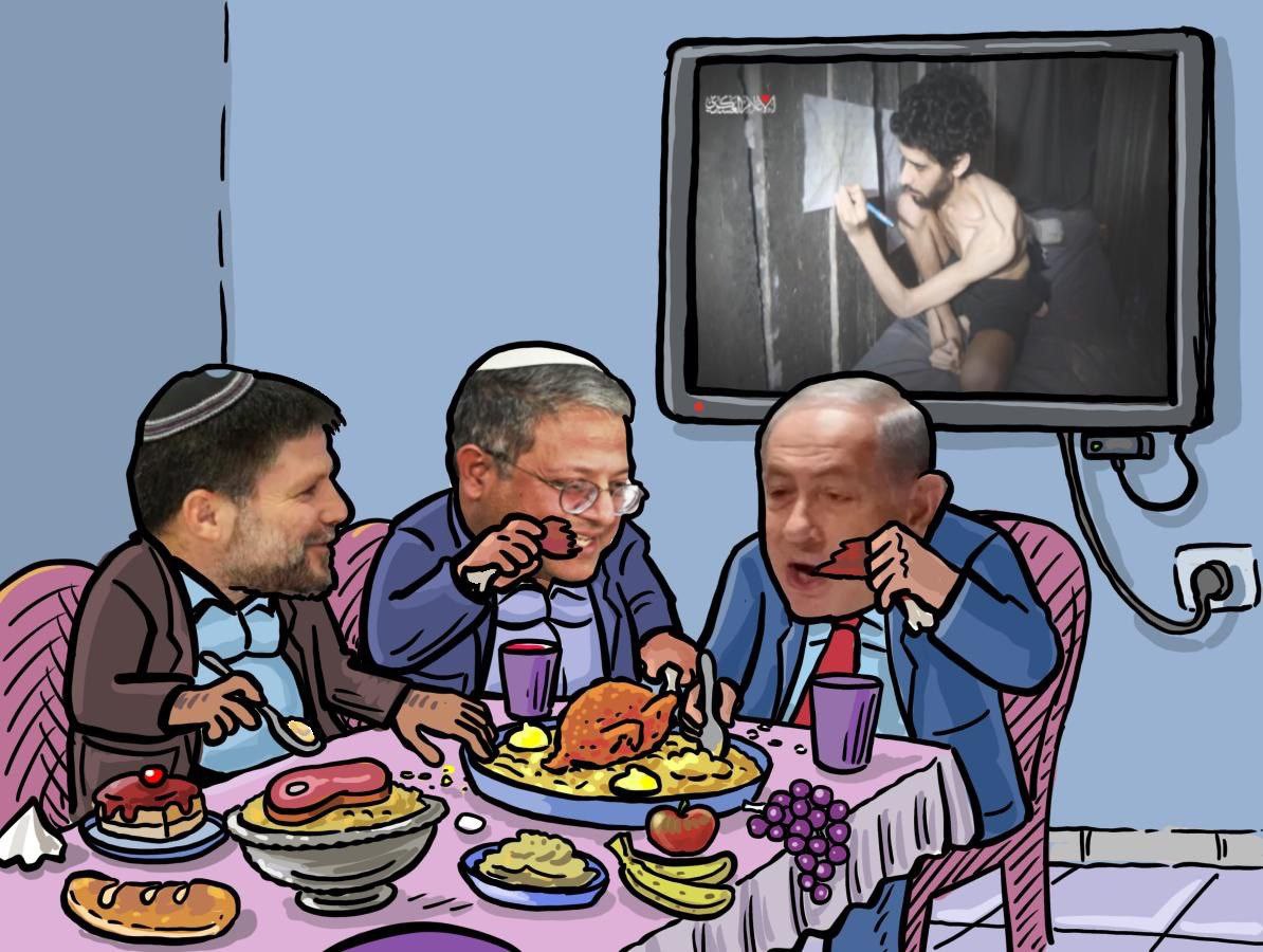 netanyahu-come-prisionero-hambriento