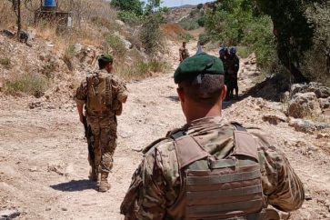 Soldados libaneses en el sur del Líbano